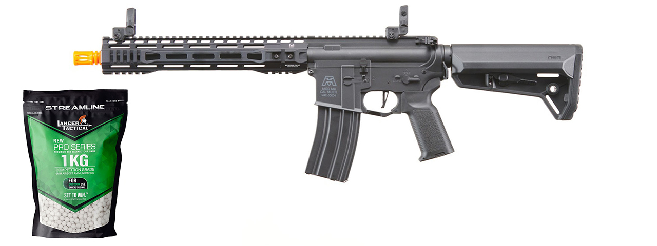 BG Defense Type-A SPR 12" Gen 2 AEG Rifle by Lancer Tactical - (Black) - Gen 2 Starter Bundle